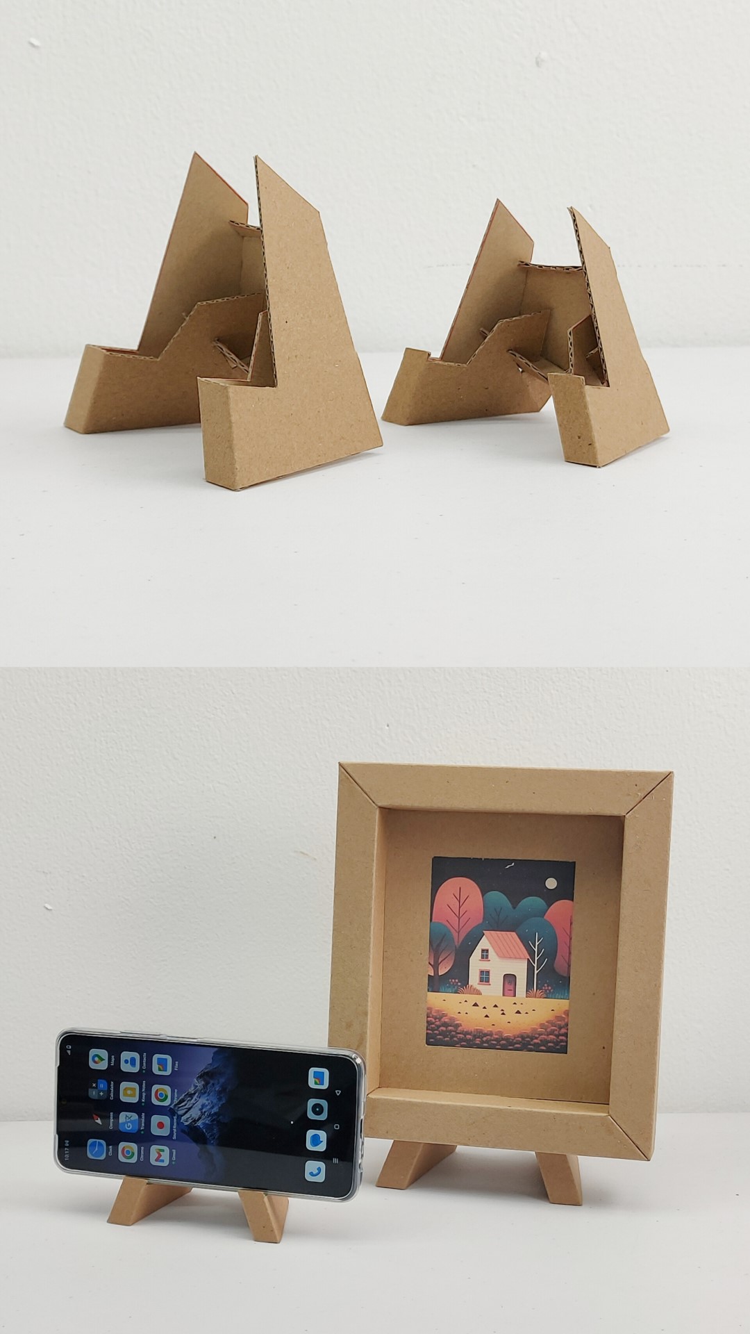 Easel atau holder mini dari kardus