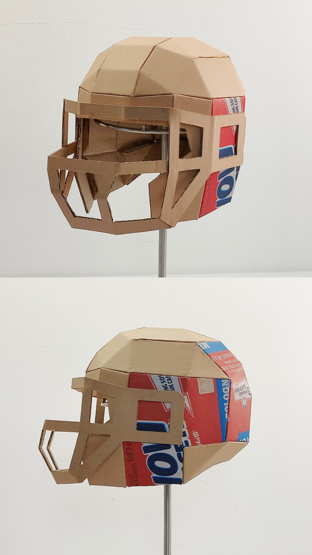 Helm american football dari kardus