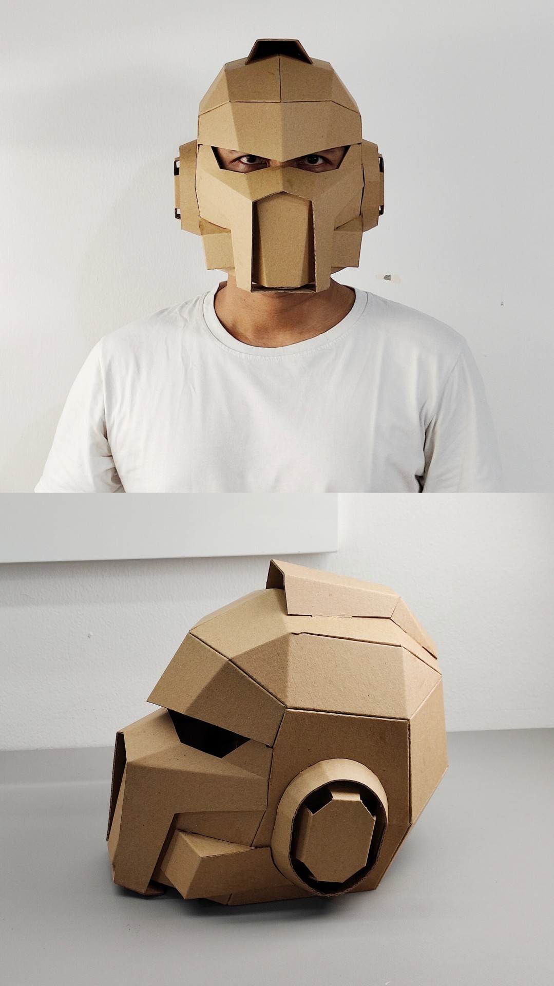 Helm Game Fantasy Space War dari kardus