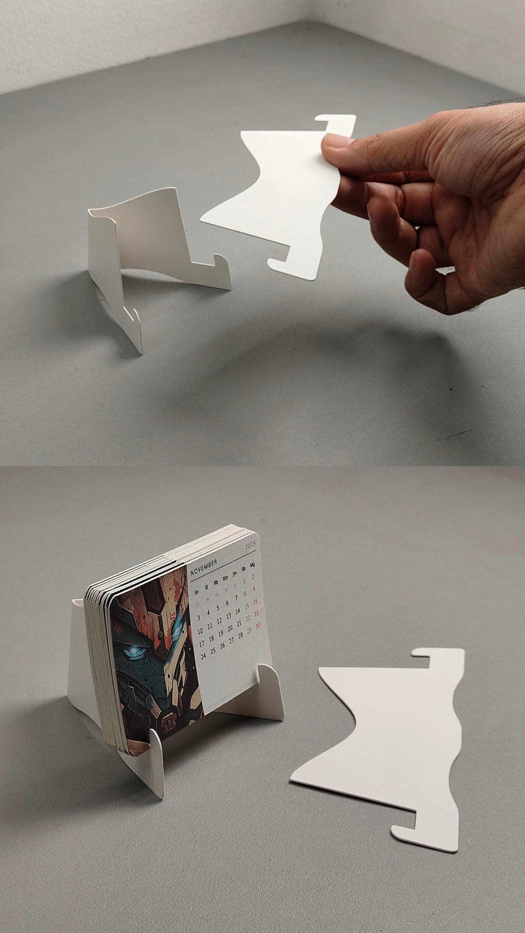 Stand kartu nama dari kertas dari kardus