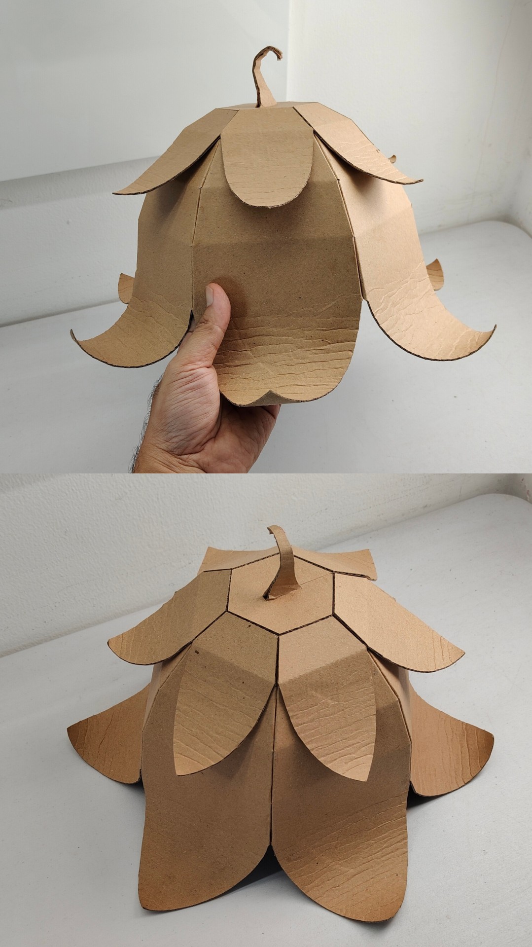 Topi Peri berbentuk bunga dari kardus