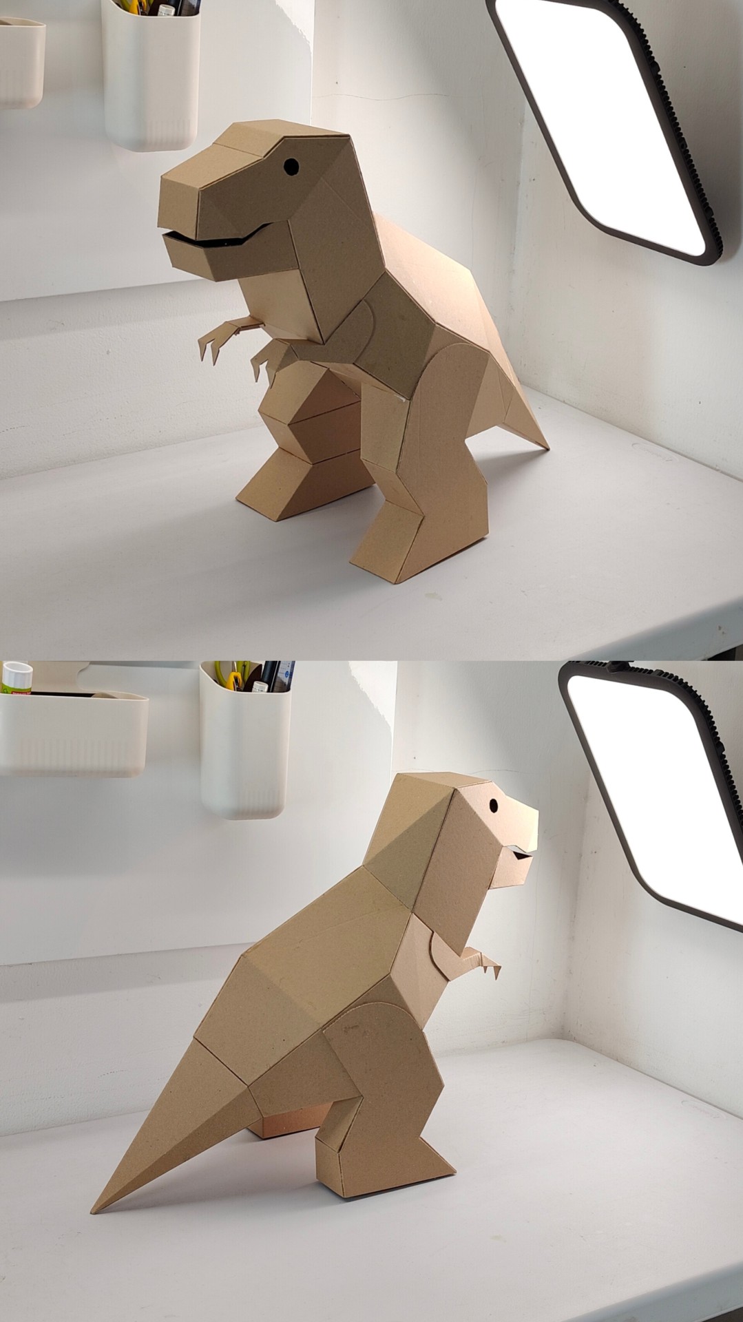 T-rex full body model dari kardus
