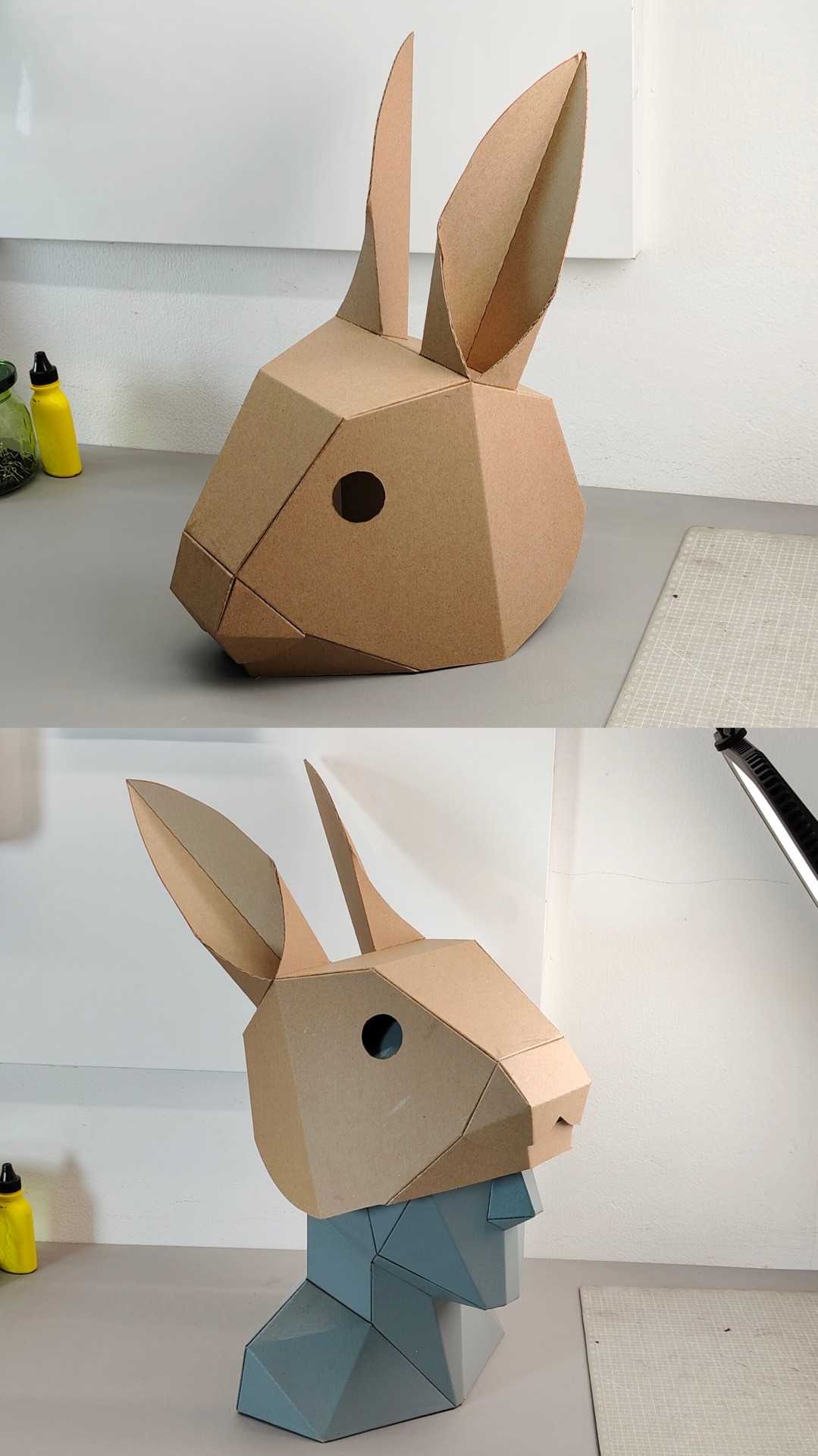 Topi Kelinci 3D dari kardus