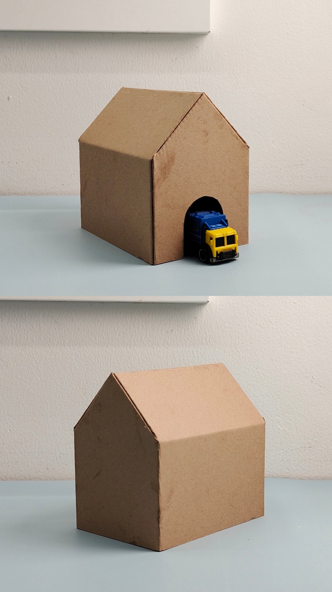 cardboard Mini house for car miniature