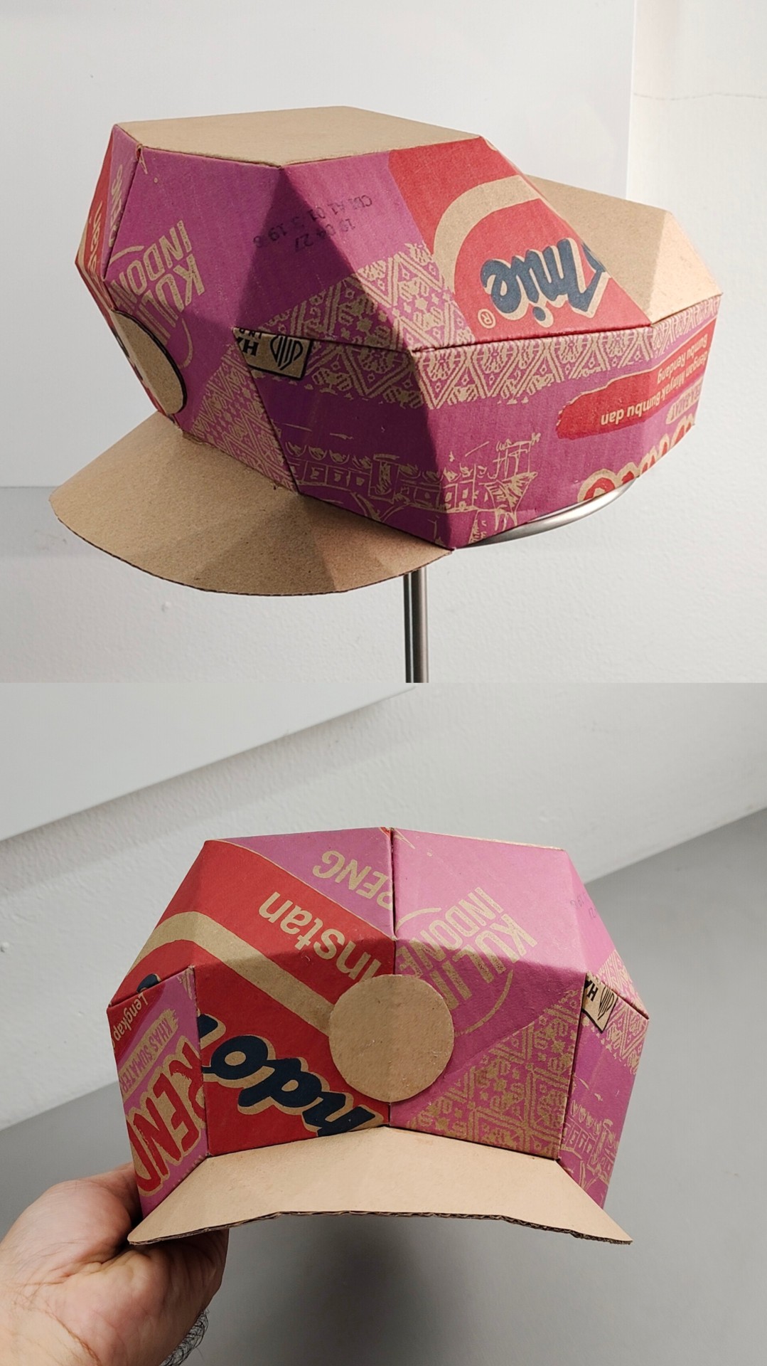 cardboard Plumber hat or newsboy cap